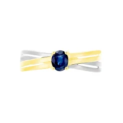 Bague Hannah Or Bicolore Saphir