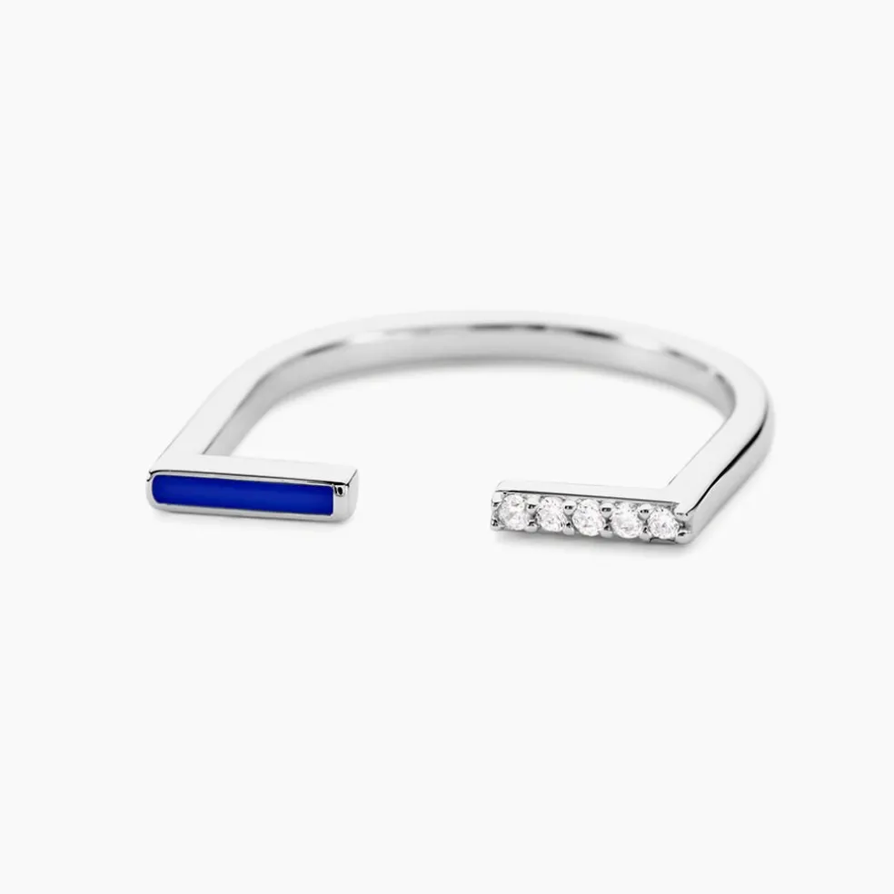 Bague Infini Pop Argent Blanc Oxyde De Zirconium