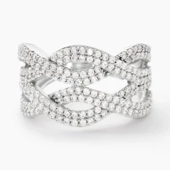 Bague Ireneo Argent Blanc Oxyde De Zirconium
