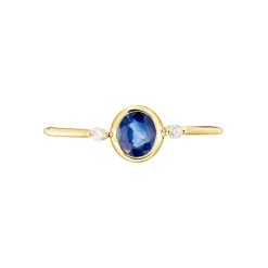 Bague Jahyna Or Jaune Saphir Et Diamant