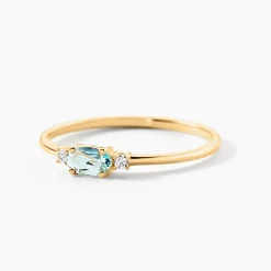 Bague Jardin Secret Or Jaune Topaze Oxyde De Zirconium