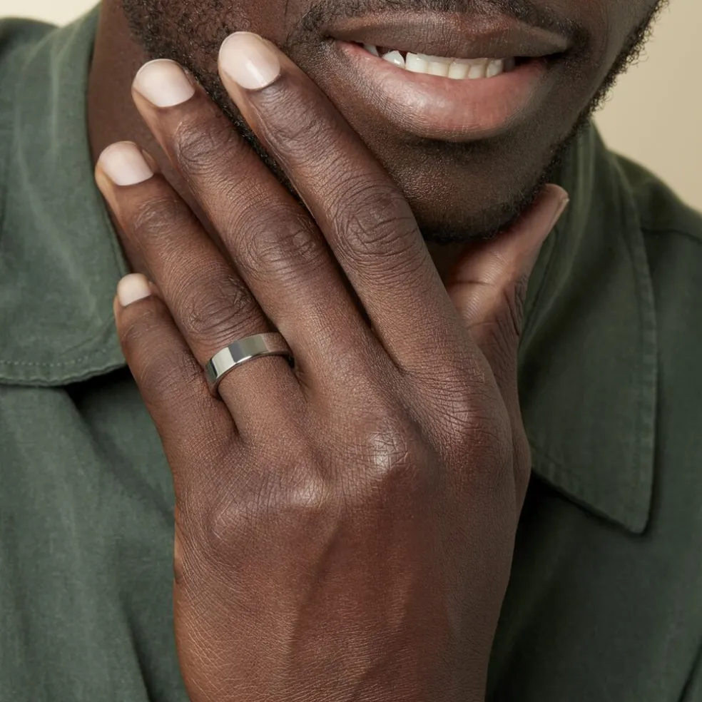 Bague Jourdan Ahou Acier Blanc Diamant