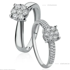 Bague Julia Or Blanc Diamant Synthetique