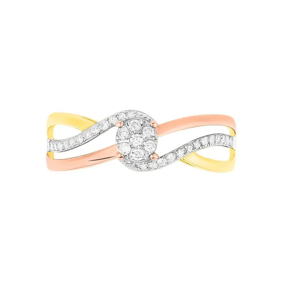 Bague Kyliane Or Tricolore Diamant