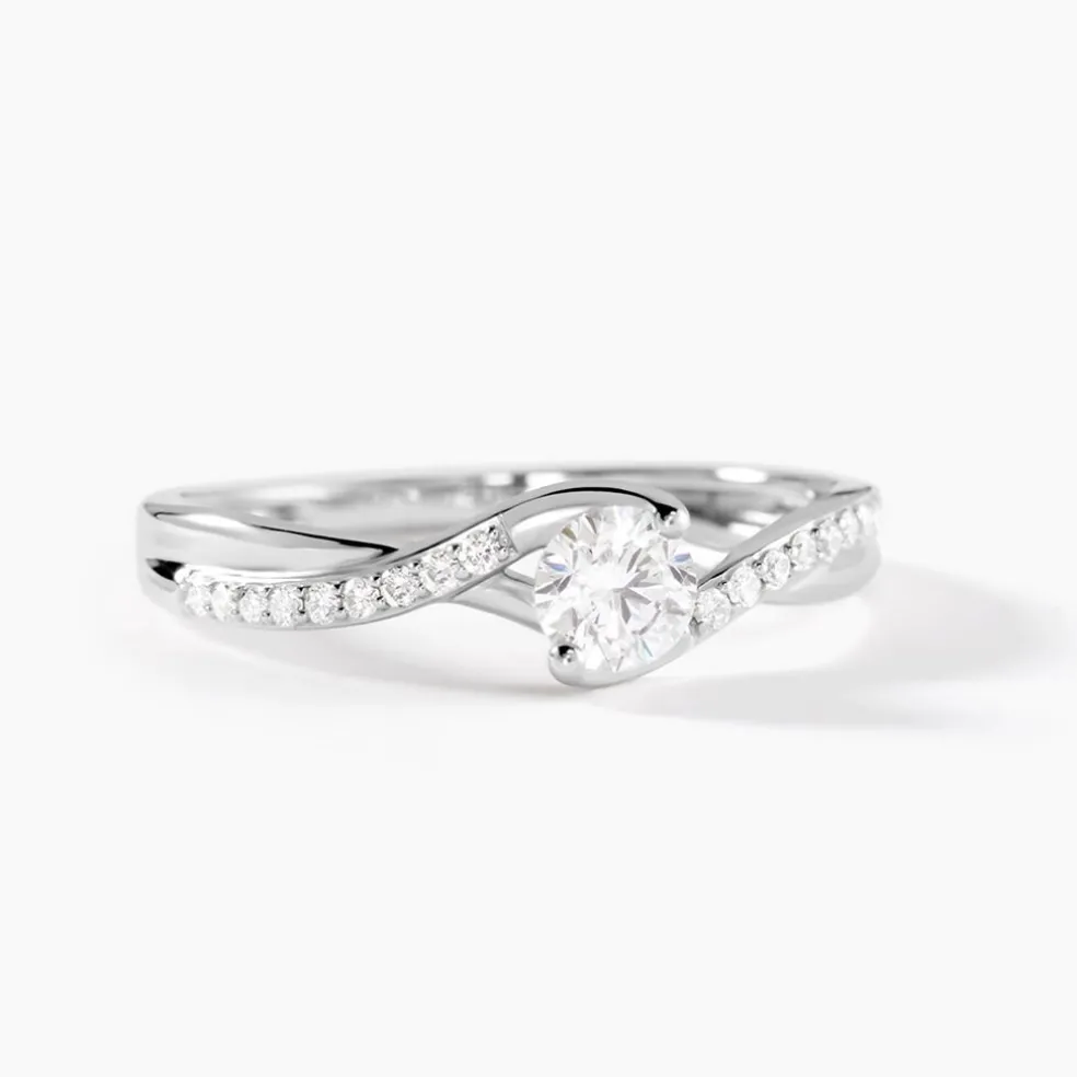 Bague Laetitianne Platine Diamant Synthétique