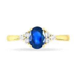 Bague Lea Or Jaune Saphir Et Diamant