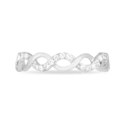 Bague Lilo Or Blanc Oxyde De Zirconium