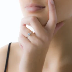 Bague Lily Or Blanc Emeraude