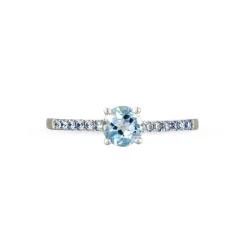 Bague Manon Or Blanc Saphir Et Diamant