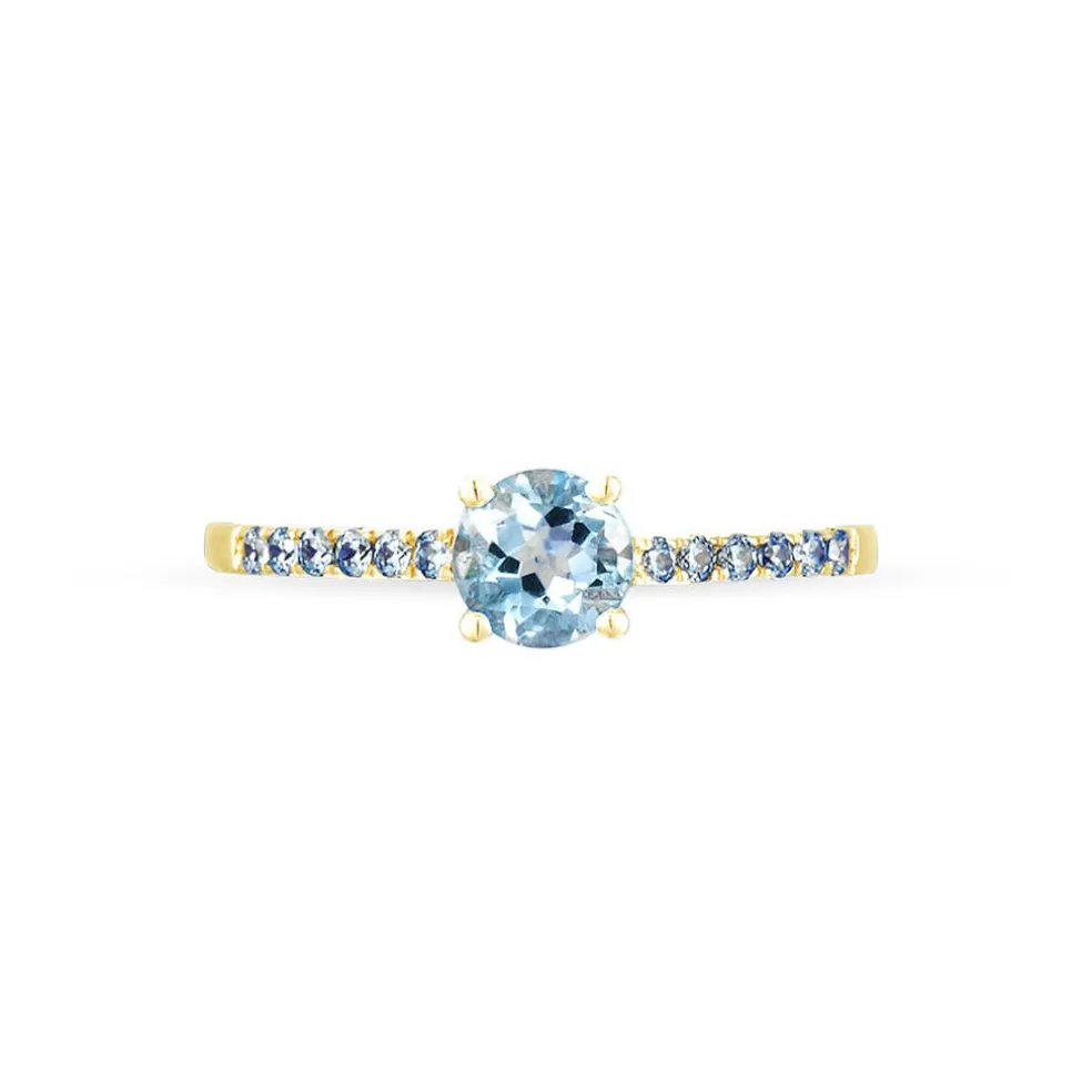 Bague Manon Or Jaune Topaze Et Oxyde De Zirconium