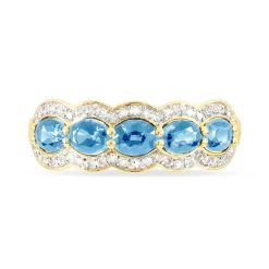 Bague Margaux Or Jaune Topaze Et Diamant