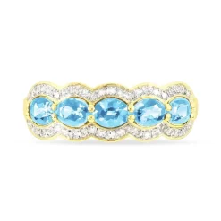 Bague Margaux Or Jaune Topaze Et Diamant