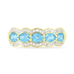 Bague Margaux Or Jaune Topaze Et Diamant