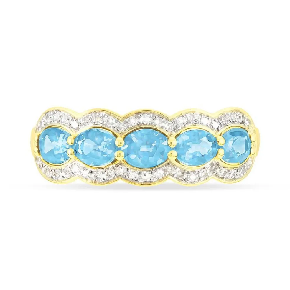 Bague Margaux Or Jaune Topaze Et Diamant