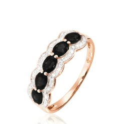 Bague Margaux Or Rose Agate Et Diamant