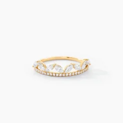 Bague Marquise Or Jaune Oxyde De Zirconium