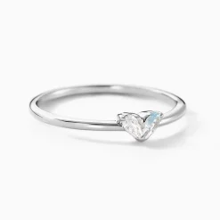 Bague Myhalf Argent Blanc Oxyde De Zirconium