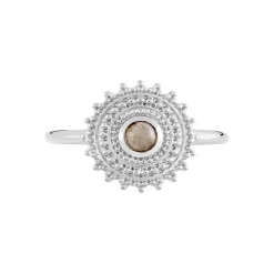 Bague Nyoko Argent Blanc Labradorite