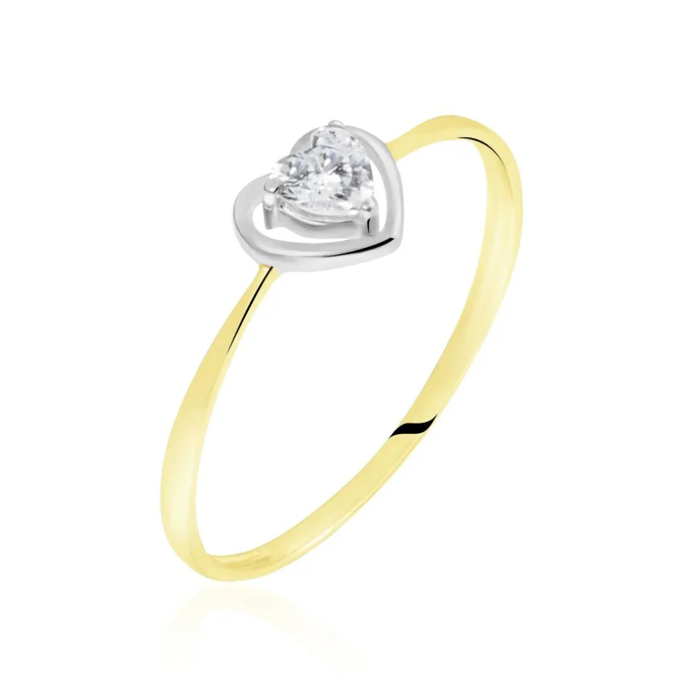 Bague Or Bicolore Goulvena Oxyde De Zirconium