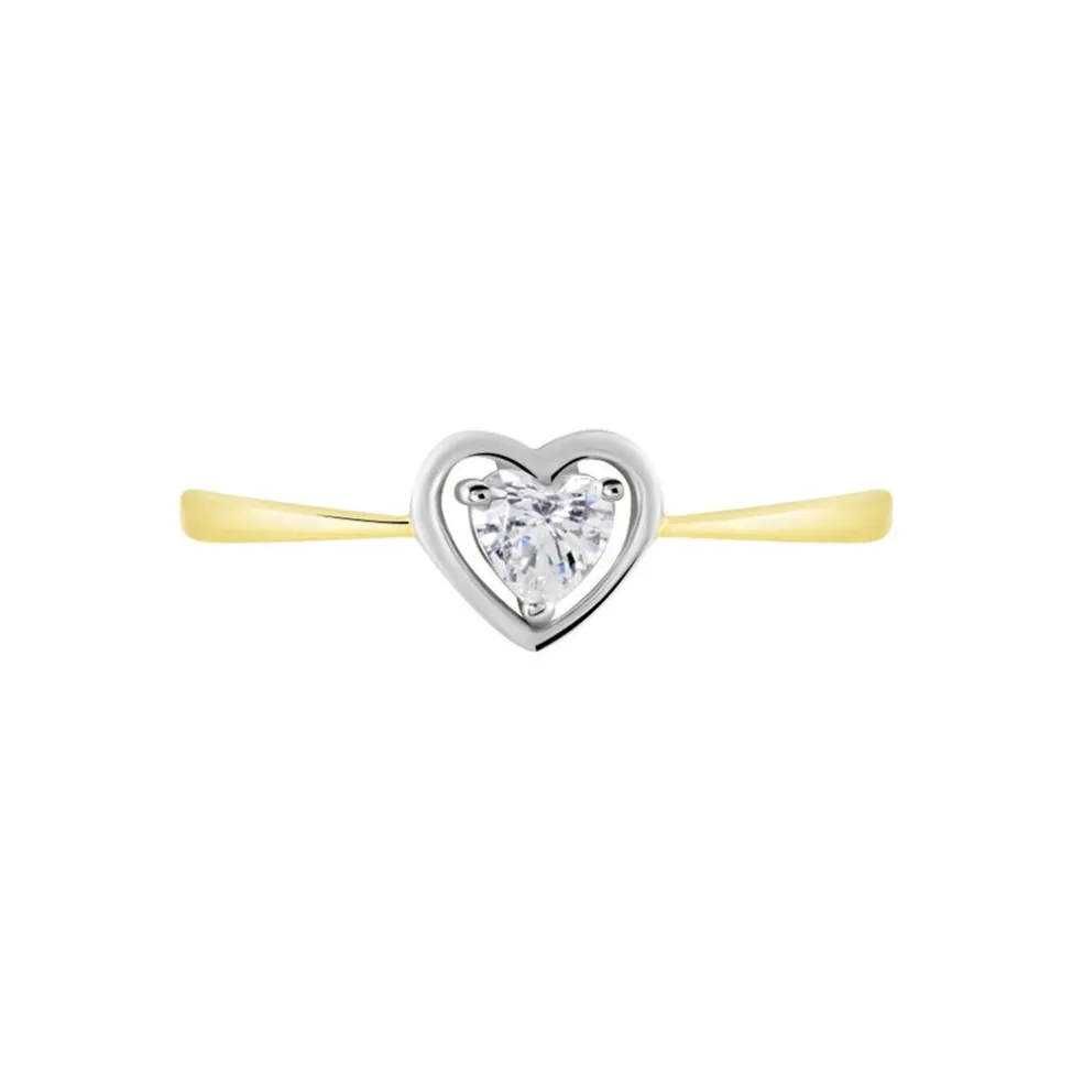 Bague Or Bicolore Goulvena Oxyde De Zirconium