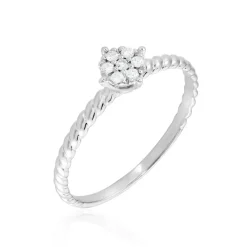 Bague Or Blanc Addie Diamants