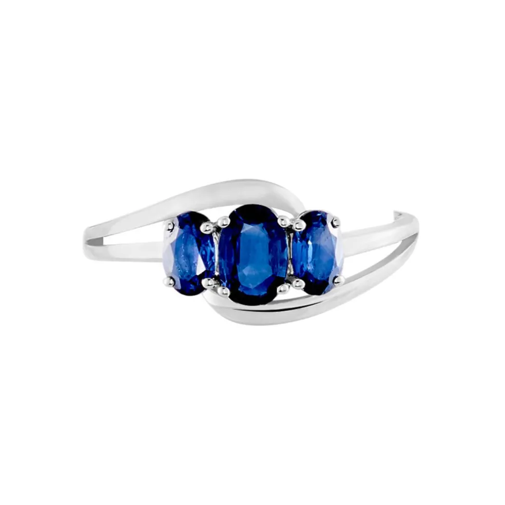 Bague Or Blanc Jaire Saphir