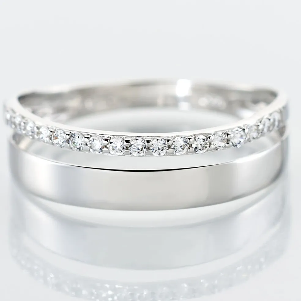 Bague Or Blanc Katiana Oxydes De Zirconium