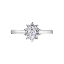Bague Or Blanc Mysie Diamants Synthétiques