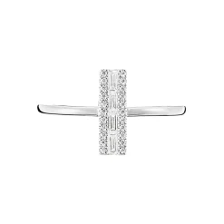 Bague Or Blanc Oxyde De Zirconium