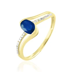 Bague Or Jaune Anja Saphir