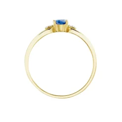 Bague Or Jaune Ebrard Saphir Diamants