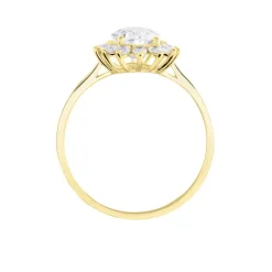 Bague Or Jaune Emilius  Oxyde De Zirconium