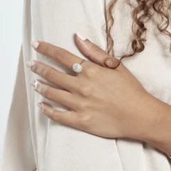 Bague Or Jaune Emilius  Oxyde De Zirconium