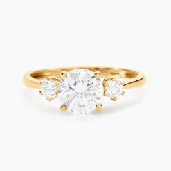 Bague Or Jaune Kesari Oxyde De Zirconium