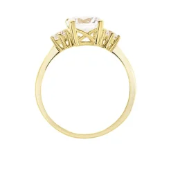Bague Or Jaune Kesari Oxyde De Zirconium