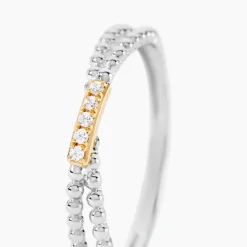 Bague Or Jaune Oxyde De Zirconium