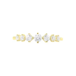 Bague Or Jaune Sunday Oxyde De Zirconium
