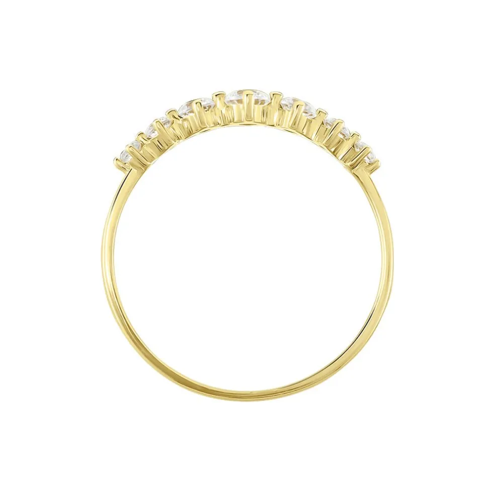 Bague Or Jaune Sunday Oxyde De Zirconium