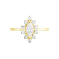 Bague Or Jaune Vladimira Oxyde De Zirconium
