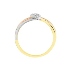 Bague Or Tricolore Dionyse Oxydes De Zirconium