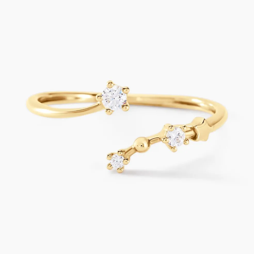 Bague Orion Or Jaune Oxyde De Zirconium