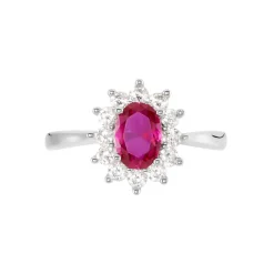 Bague Perez Argent Blanc Oxyde De Zirconium