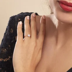 Bague Princesse Or Rose Diamant