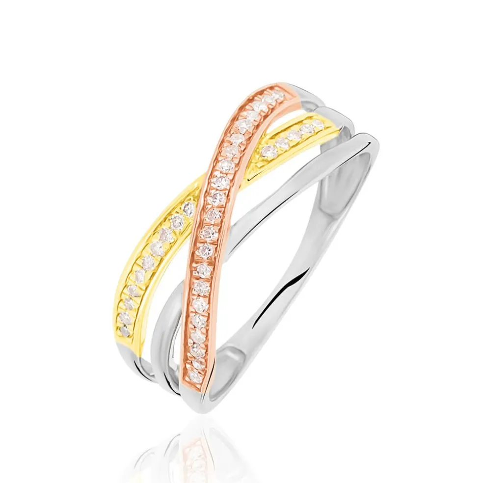 Bague Sabera Or Tricolore Diamant