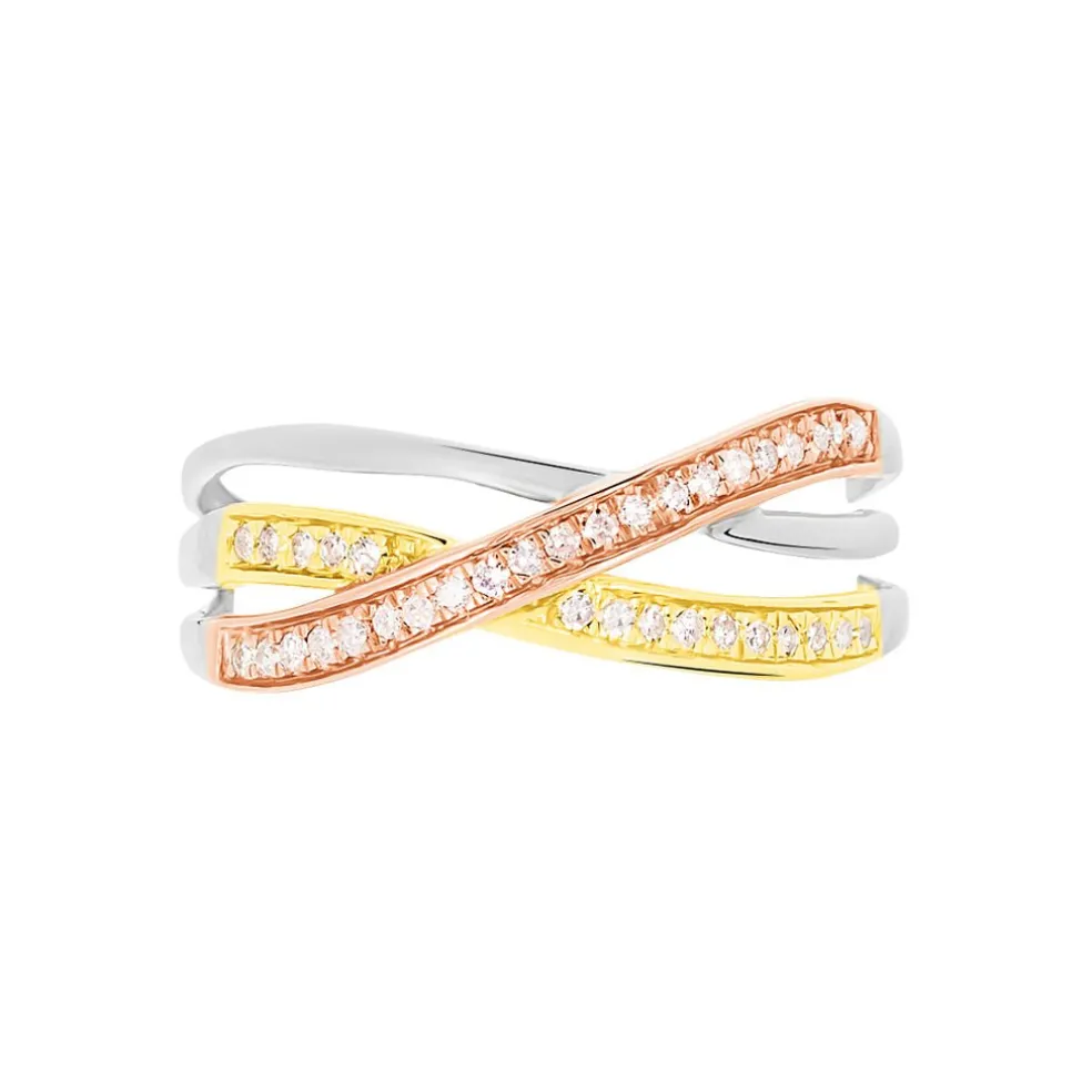 Bague Sabera Or Tricolore Diamant