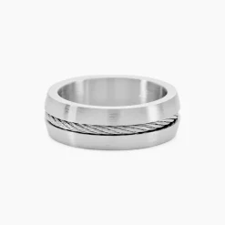 Bague Sam Acier Blanc