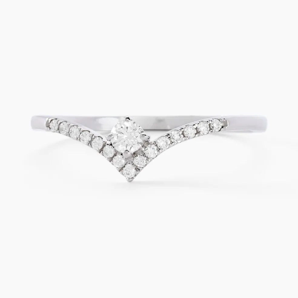 Bague Sirius Or Blanc Diamant Synthétique