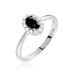 Bague Solitaire Eulalio Argent Blanc Oxyde De Zirconium