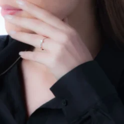 Bague Solitaire Fiona Or Blanc Amethyste
