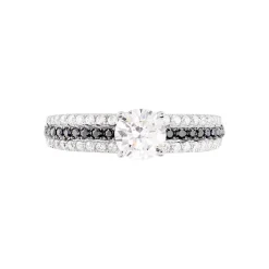 Bague Solitaire Katrina Or Blanc Oxyde De Zirconium